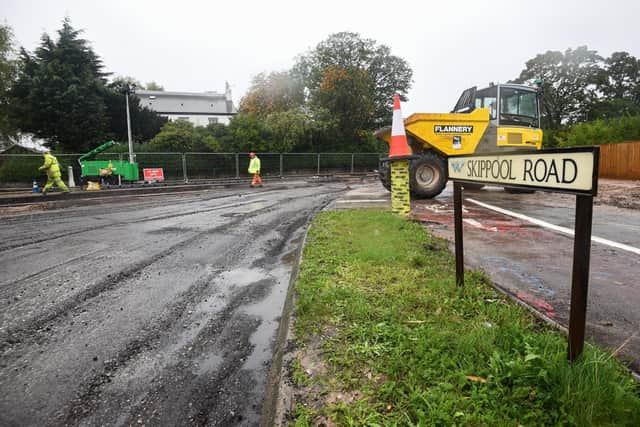 Work has started again on the A585