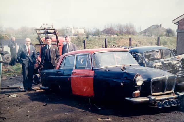 The killer’s car, which was found in a Kirkham scrapyard