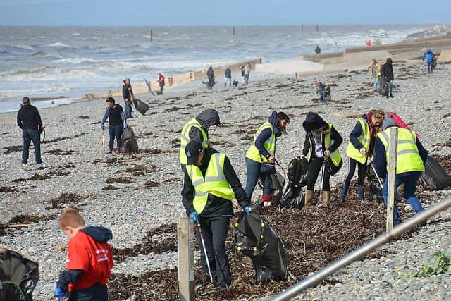 Beach cleans such as this are part of a host of outdoor events in Wyre this January