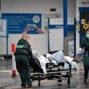 Paramedics bring patients to Northampton General Hospital