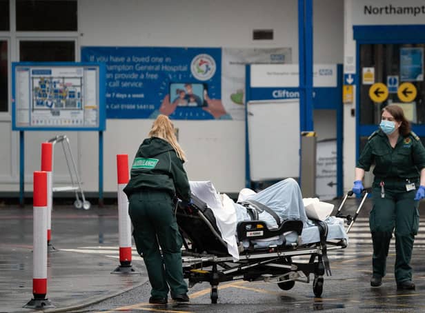 Paramedics bring patients to Northampton General Hospital