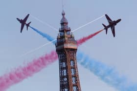 The Red Arrows pictured in 2018