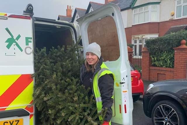 Vicki Turnbull loads up another tree