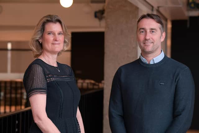 Susie Aliker, chief executive of Tandem Bank and Alex Mollart, deputy chief executive and founder of Blackpool-based Oplo