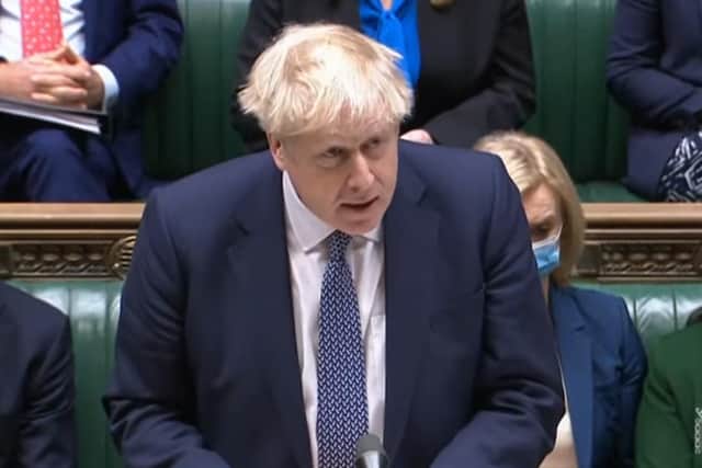 Boris Johnson at PMQs on Wednesday