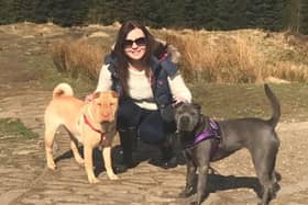 Zara Taylor with her dogs