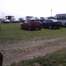 Vehicles parked on Lytham Green for a previous event