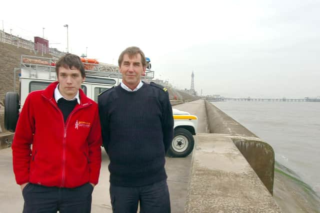 Mike Ashfield and Ron Evans of Blackpool Beach patrol who rescued of a distressed man who had jumped into the sea near the Imperial.