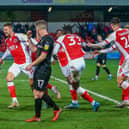 Fleetwood Town celebrate Anthony Pilkington's winner Picture: Sam Fielding/PRiME Media Images Limited