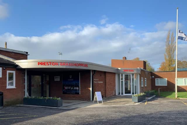 The new entrance at Preston Grasshoppers designed by FWP