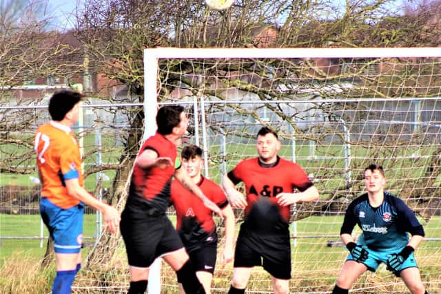 Sunday Alliance action between Blackpool Town and A&P Autos
Picture: KAREN TEBBUTT