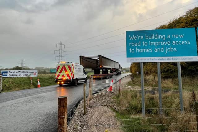 A new junction – the ‘missing’ junction 2 – is currently being built along the M55 as part of the wider PWDR build and an old footbridge over the motorway near the new junction will need to be removed before the project can be completed
