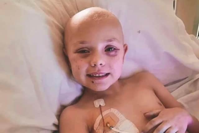 Isabelle Grundy, 6, was diagnosed in July as a High Risk Stage Four Neuroblastoma - a rare type of cancer that mostly affects babies and young children.