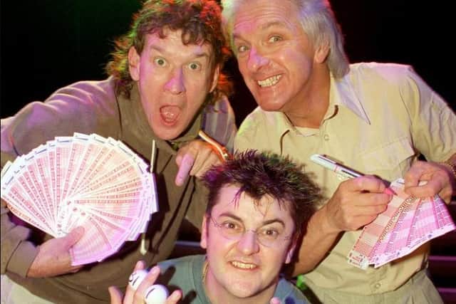 Tony Jo (left) in his Grumbleweed days with Robin Colvill and Joe Pasquale (centre).
