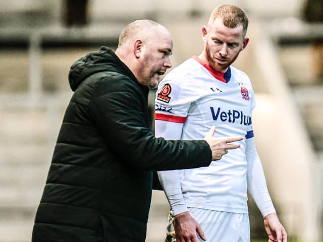 Jim Bentley is delighted to have captain Alex Whitmore back on the field as Fylde's injury issues ease Picture: STEVE MCLELLAN