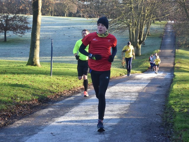 Micah Gibson in action at Sewerby Parkrun