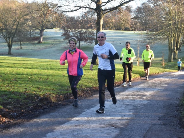 Bridlington Road Runners' Dominique Webster at a frosty Sewerby Parkrun
Photo by Alexander Fynn