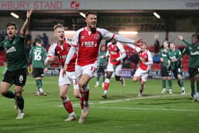 Fleetwood celebrate Anthony Pilkington's dramatic equaliser