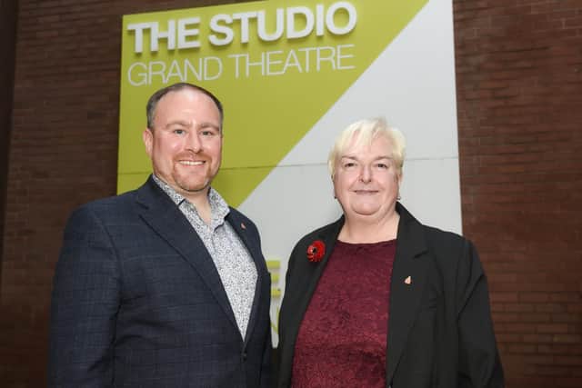 Ruth Eastwood, Chief Executive of Blackpool Grand Theatre, with incoming Chief Executive Adam Knight, who takes over the role in the spring