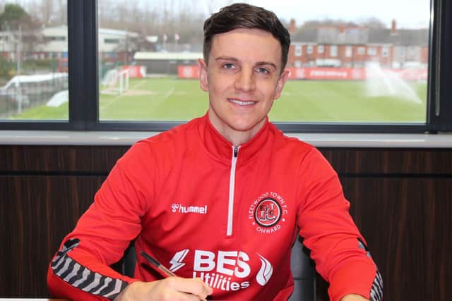 New Fleetwood Town man Josh Harrop. Credit: FTFC.