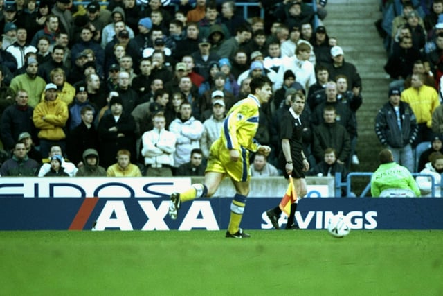 Ian Harte in action during the FA Cup fourth round clash against Machester City played at Maine Road in January 2000.