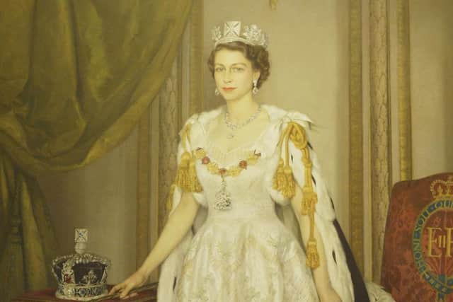 A portrait of The Queen by Sir Herbert James Gunn celebrating Coronation Day 1953 (photo: Steve Finn/Getty Images)