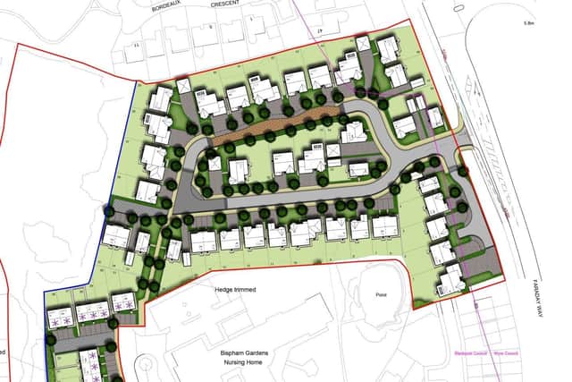The current layout of homes at Ryscar Way, which could be revised to integrate affordable housing