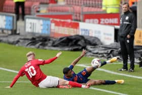 New Blackpool signing Charlie Kirk in action against the Seasiders for Crewe Alexandra in 2020.