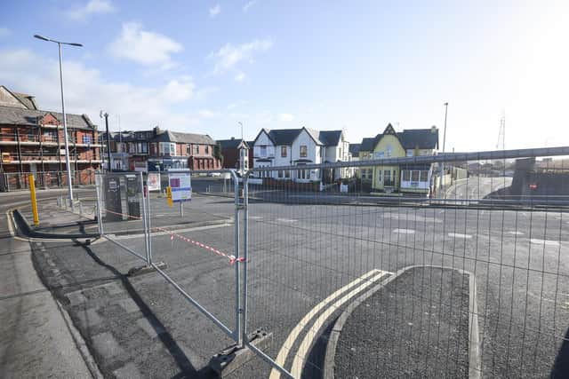 Fencing has gone up around the area earmarked for a multi-storey car park