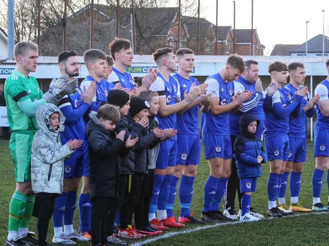 A minute's applause was held before kick-off in memory of Tony Jo Picture: Ian Moore