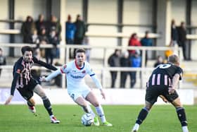 AFC Fylde couldn't break down Curzon Ashton despite Nick Haughton's best effort Picture: Steve McLellan