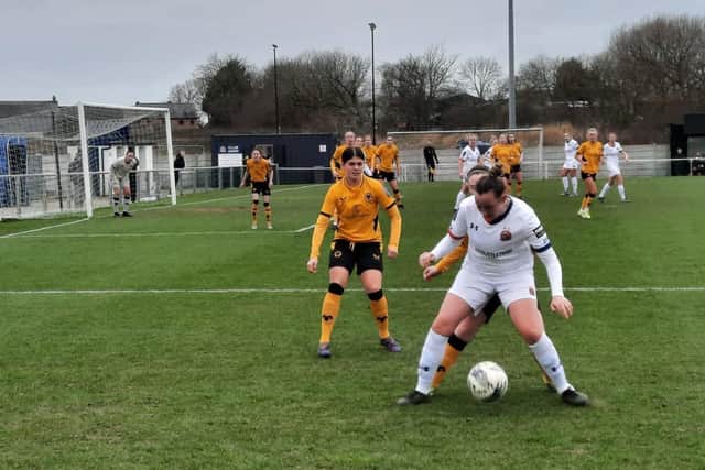 Fylde on the attack against Wolves Picture: FYLDE WOMEN