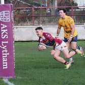 Matt Sturgess scores Fylde's first try Picture: Fylde RFC