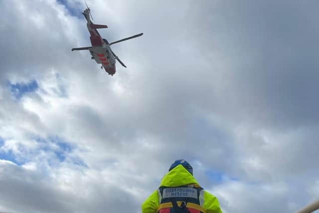 Coastguard helicopter crews have been deployed to a sea rescue in Little Bispham this afternoon (Tuesday, February 1). Pic: Dave Nelson