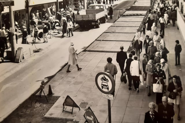 Another picture of progress work to pedestrianise Church Street