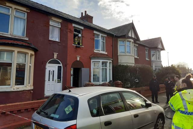 Fire crews were called to Trent Road, off Watson Road, in South Shore after a flat on the first-floor of a terraced home caught fire at 7.45am on Monday (January 31)