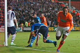 Matt Phillips celebrates scoring Blackpool's winner against Leeds United