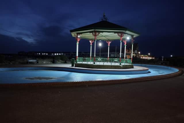 The paddling pool and bandstand at St Annes Promenade