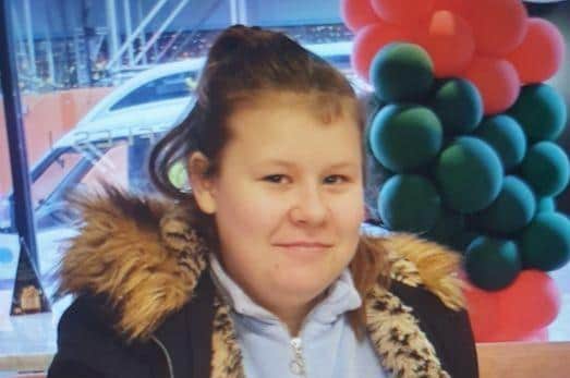 Bella, 14, is described as five feet tall, with a big build and light brown long hair. She was last seen in Rigby Road McDonald's wearing a black jacket with fur hood, light blue full zip tracksuit top, black trousers and black trainers