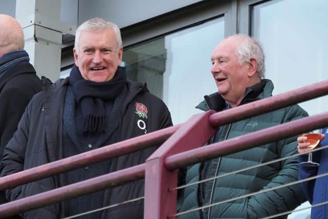 RFU chief executive Bill Sweeney (left) with former Fylde and England coach Brian Ashton at the Woodlands
Picture: FYLDE RFC