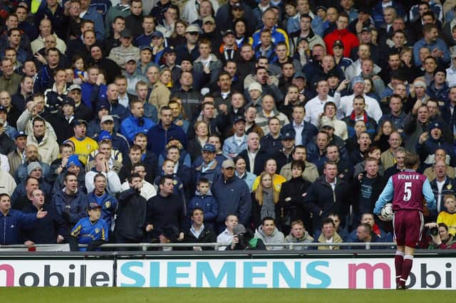 Enjoy these photo memories from Leeds United's Premier League clash against West Ham Unuited at Elland Road in February 2003. PIC: Getty