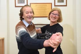 Sheila Ganley with her dad Jack at the Whittaker Dance and Drama Centre in Hornby Road, Blackpool