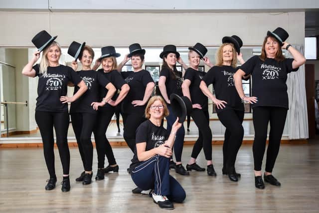 Shelia Ganley with a group of the Centre's adult dance pupils