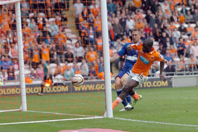 Nouha Dicko taps home for Blackpool's sixth goal