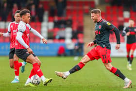 Anthony Pilkington was back in the Fleetwood starting line-up at Cheltenham
Picture: SAM FIELDING / PRiME MEDIA IMAGES
