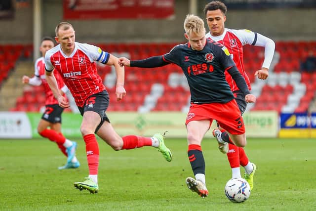 Paddy Lane lines up a shot for Fleetwood Town at Cheltenham
Picture: SAM FIELDING/ PRiME MEDIA IMAGES