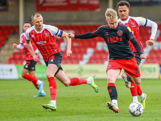 Paddy Lane lines up a shot for Fleetwood Town at Cheltenham
Picture: SAM FIELDING/ PRiME MEDIA IMAGES
