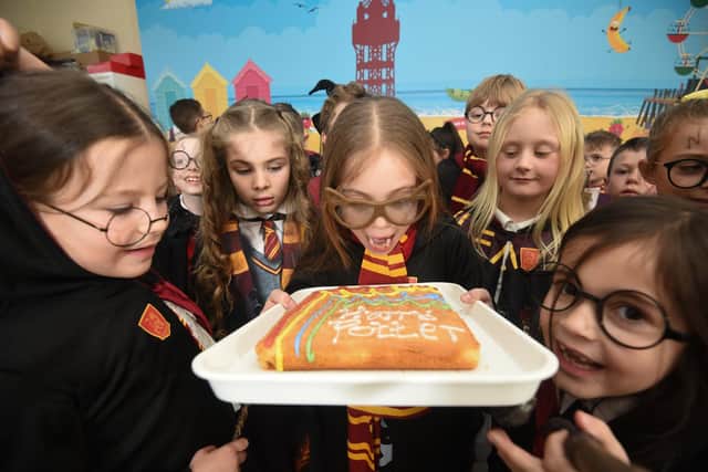 Pupils at Our Lady of the Assumption Primary School celebrate Harry Potter day in Blackpool