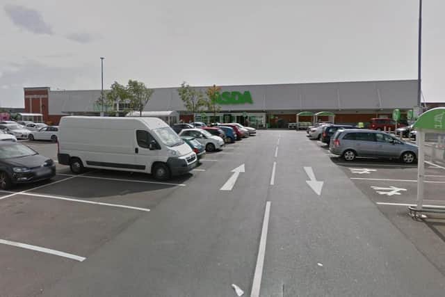 Shoppers and staff were evacuated after a fire broke out at the Asda supermarket in Fleetwood. (Credit: Google)