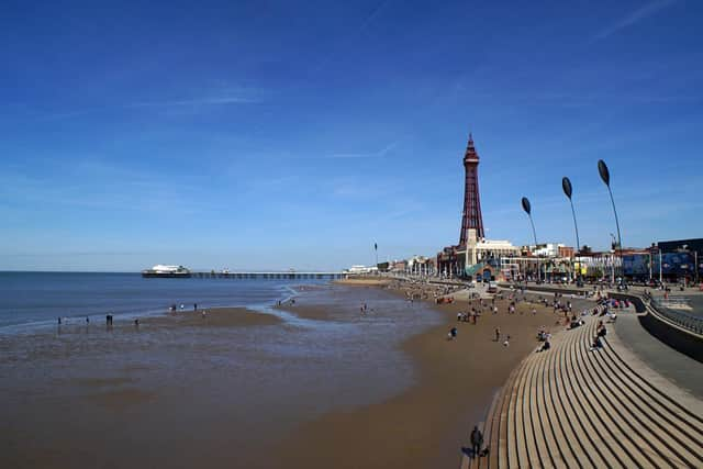 Balls of tar washed up on the beaches of Blackpool following an oil leak. (Photo by Stephen Gidley)